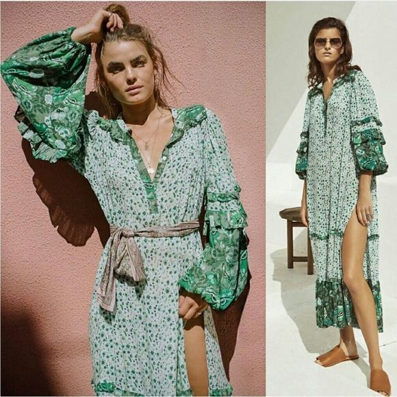 New Spell designs Winona gown ivy green dress - Picture 5 of 17